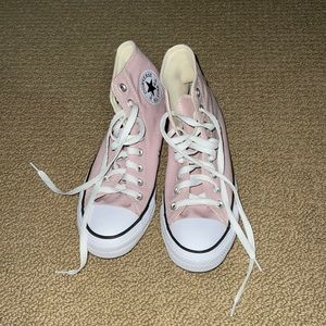 light purple high top converse